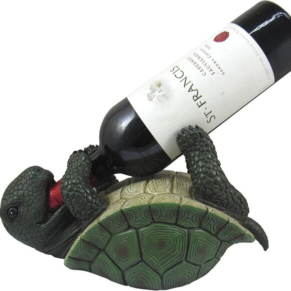 DWK Corporation DWKHD36917 Turtle Wine Holder Home Kitchen Statue Decor - Picture 1 of 3